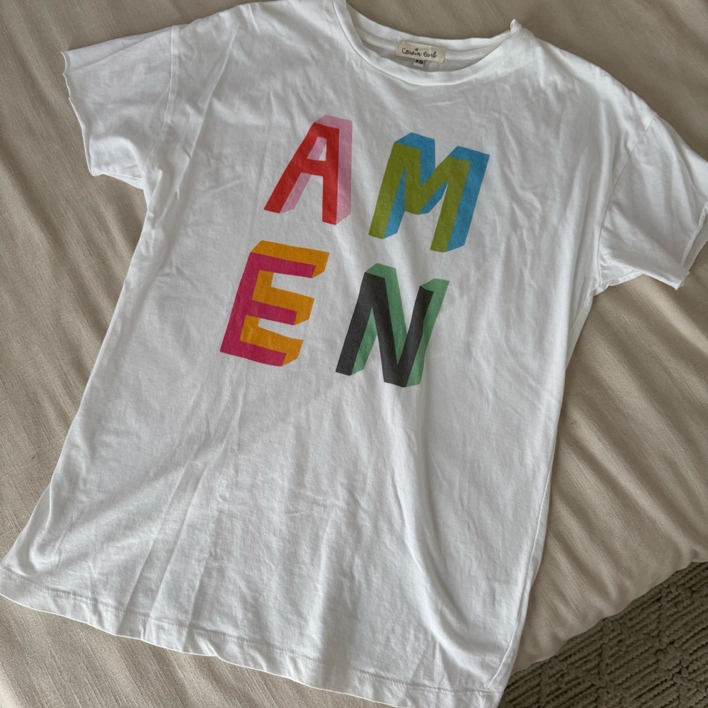 Colorful Graphic AMEN T-Shirt